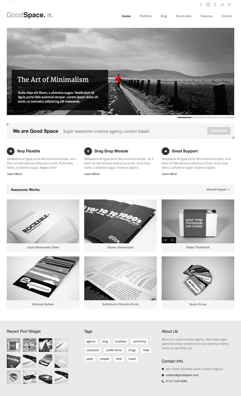 Good Space Minimal WordPress Theme | Themes Directory