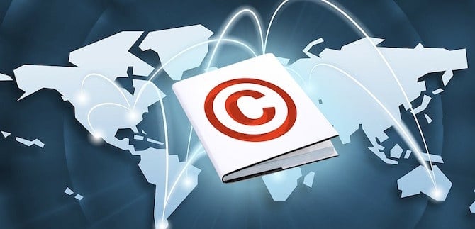 Copyright notice on WordPress website