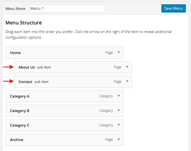 Multi-level Menus