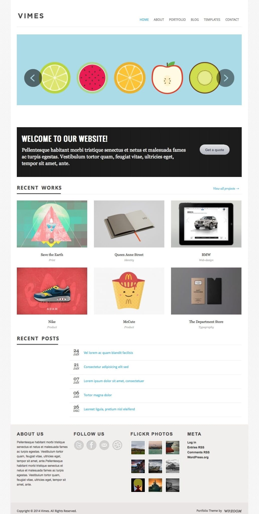 Vimes Portfolio WordPress Theme | Themes Directory