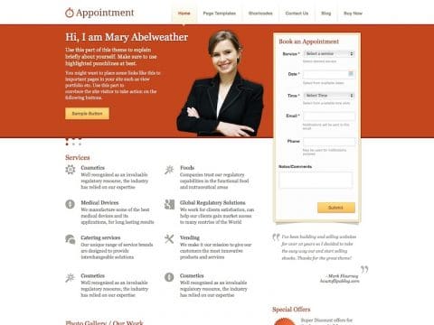 Appointment WordPress Theme