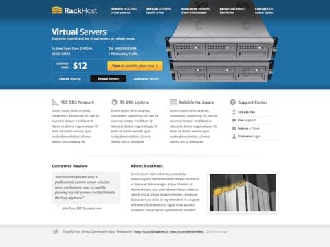 RackHost WP Theme