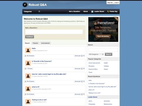 Robust Q&A WP Theme