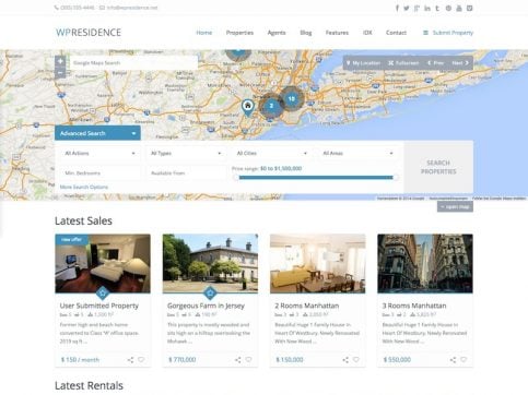 WP Residence Real Estate WordPress Theme