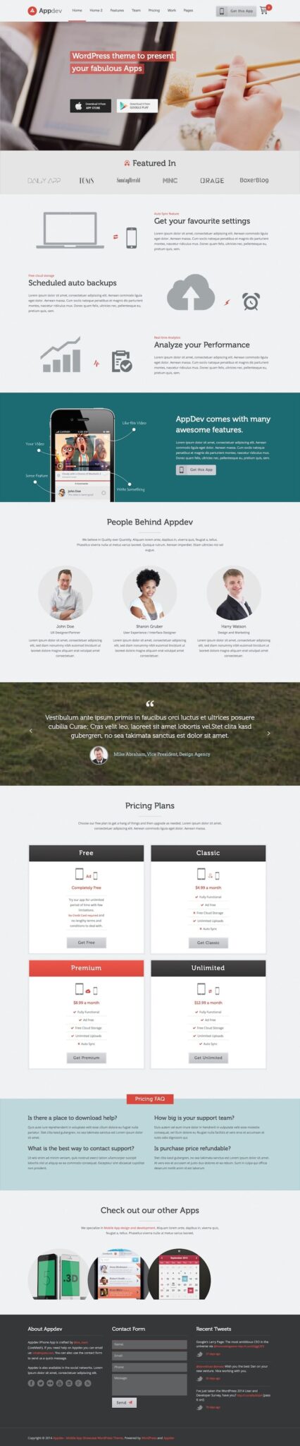 Appdev Showcase WordPress Theme | Themes Directory