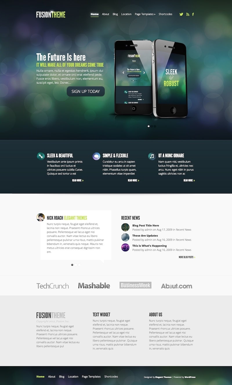 Fusion Business WordPress Theme | Themes Directory