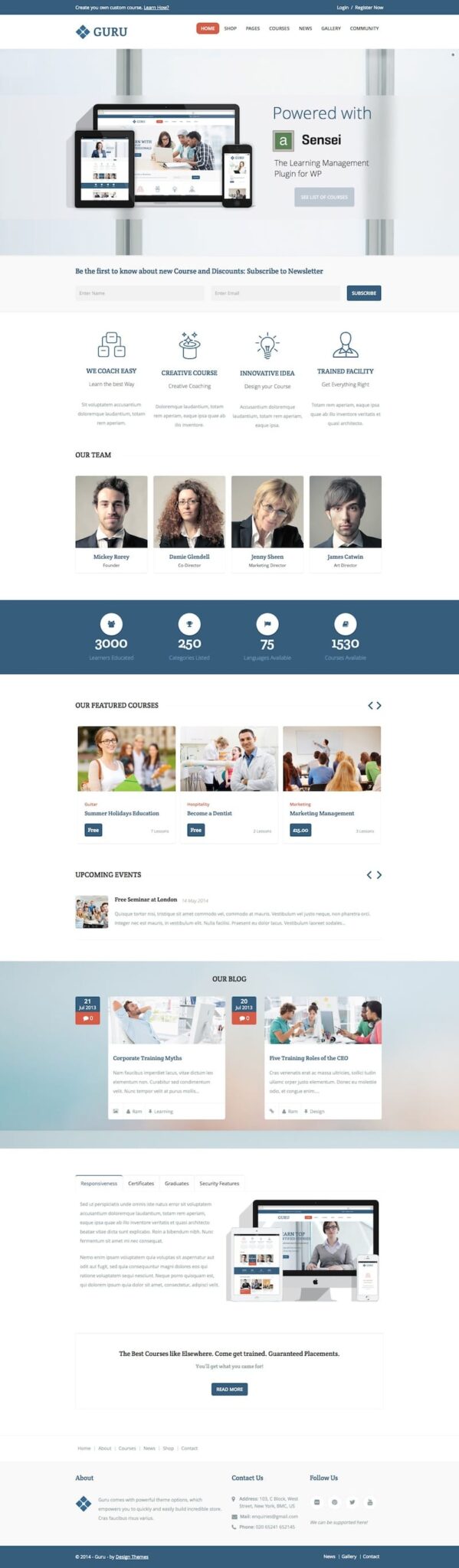 Guru Education WordPress Theme | Themes Directory