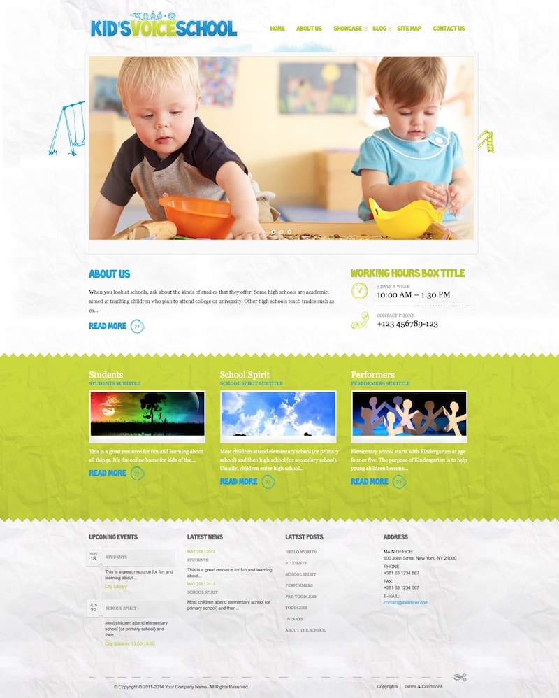 Kids Voice School WordPress Theme | Themes Directory