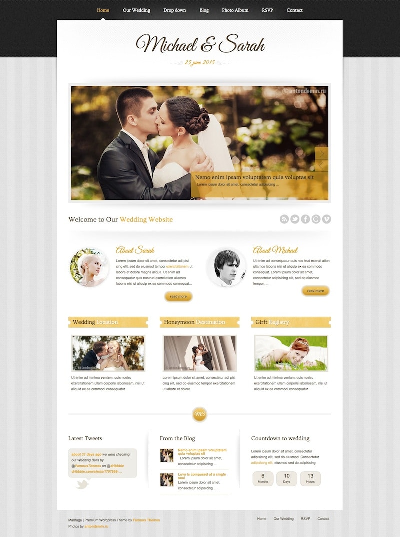 Marriage Wedding WordPress Theme | Themes Directory