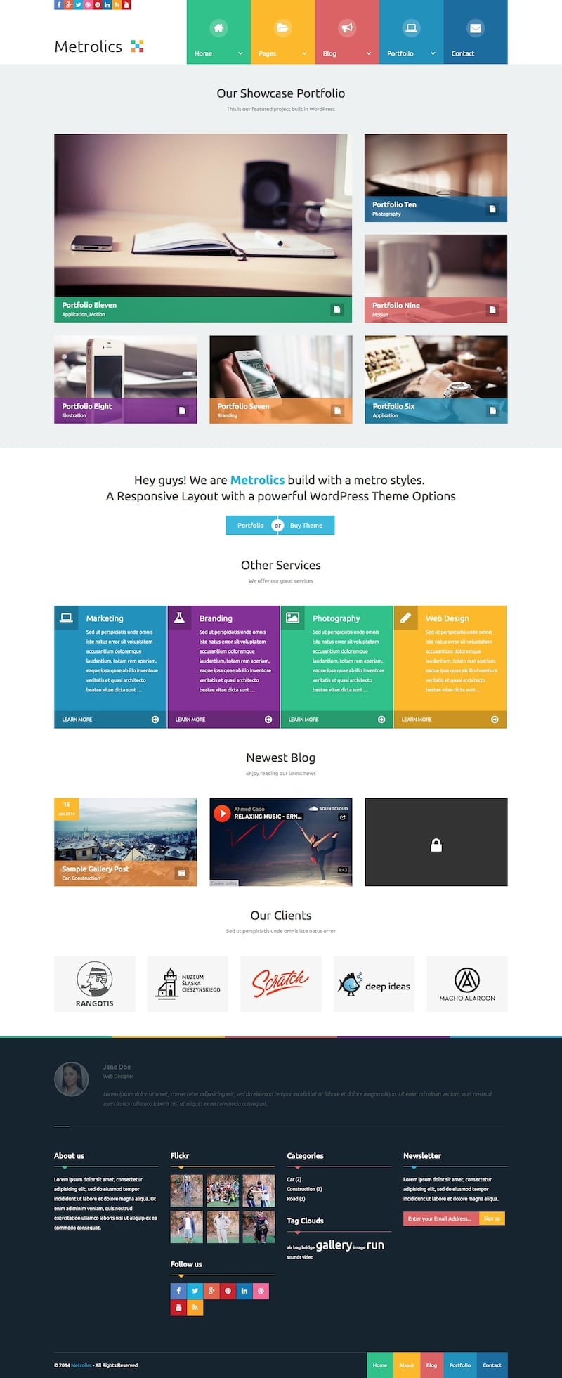 Metrolics Multi-Purpose WordPress Theme | Themes Directory