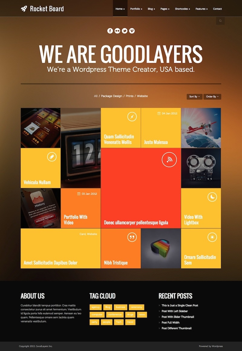 Rocket Board Portfolio WordPress Theme | Themes Directory