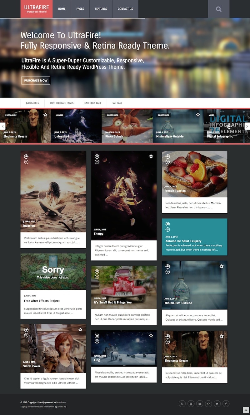UltraFire Blog WordPress Theme | Themes Directory