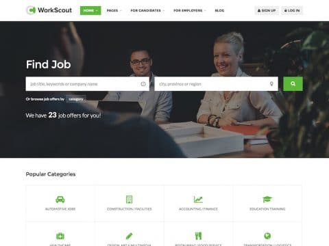 WorkScout WordPress Theme