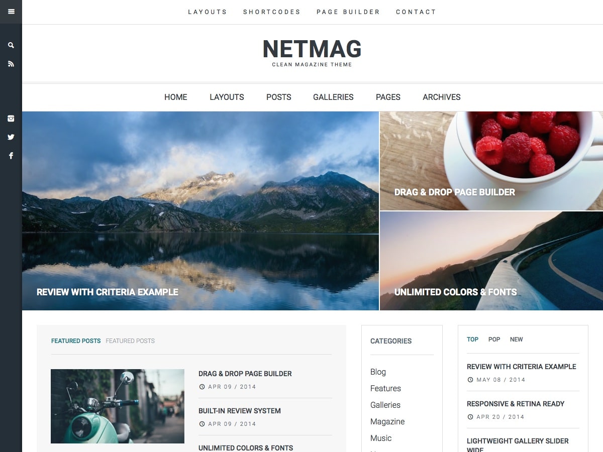 NetMag Review WordPress Theme | Themes Directory