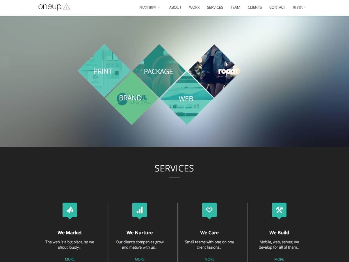 OneUp Parallax WordPress Theme | Themes Directory