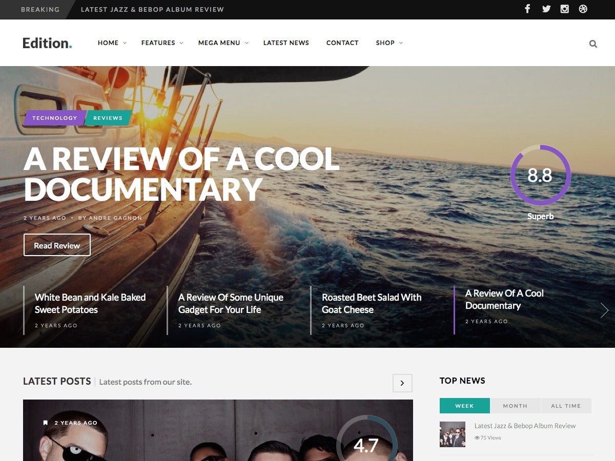 Edition Review WordPress Theme | Themes Directory