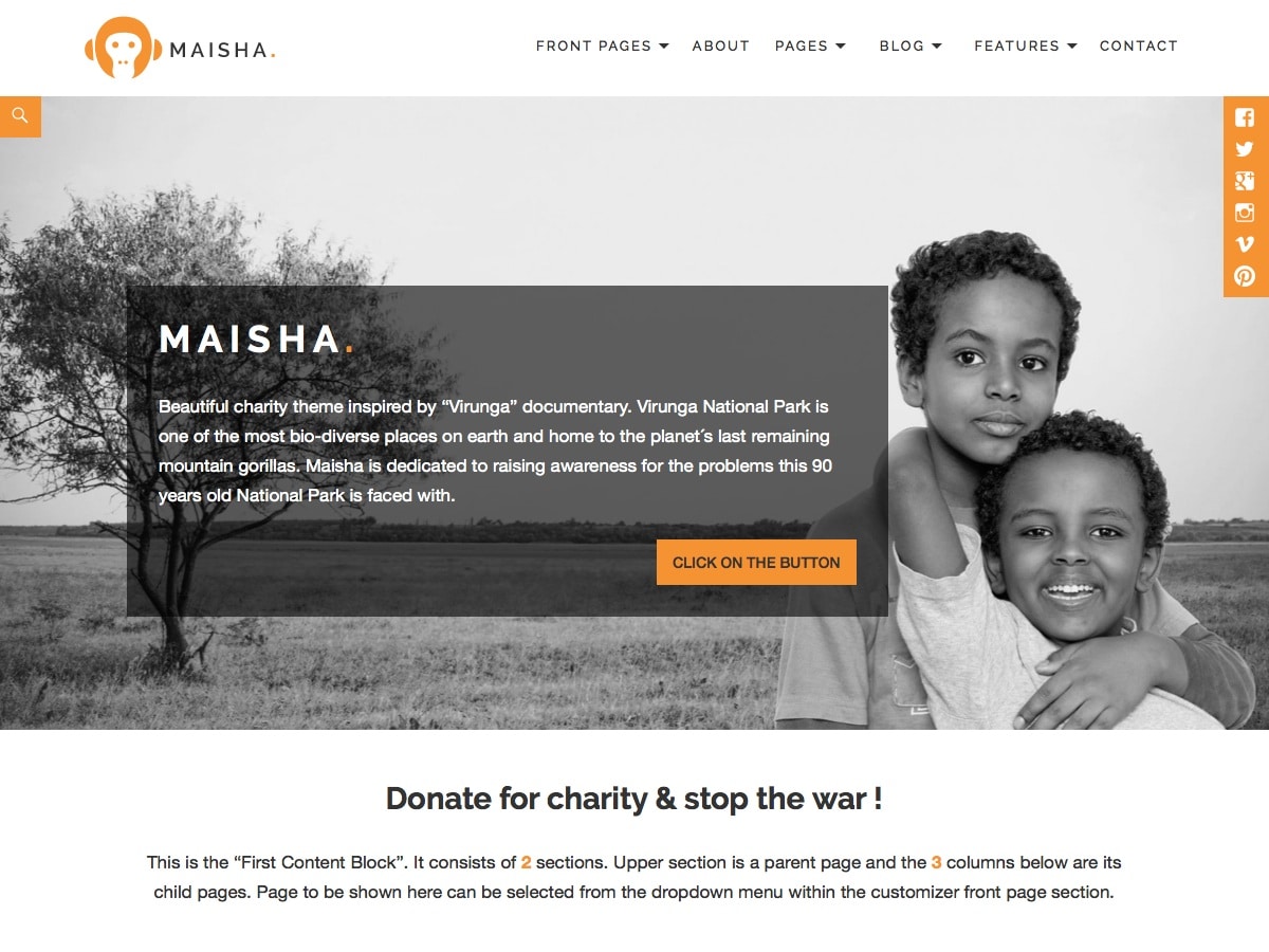 Maisha Charity WordPress Theme Themes Directory