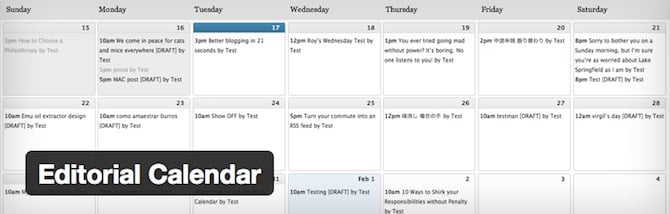 Editorial Calendar Plugin