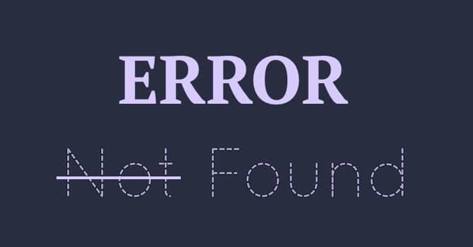 Error Found