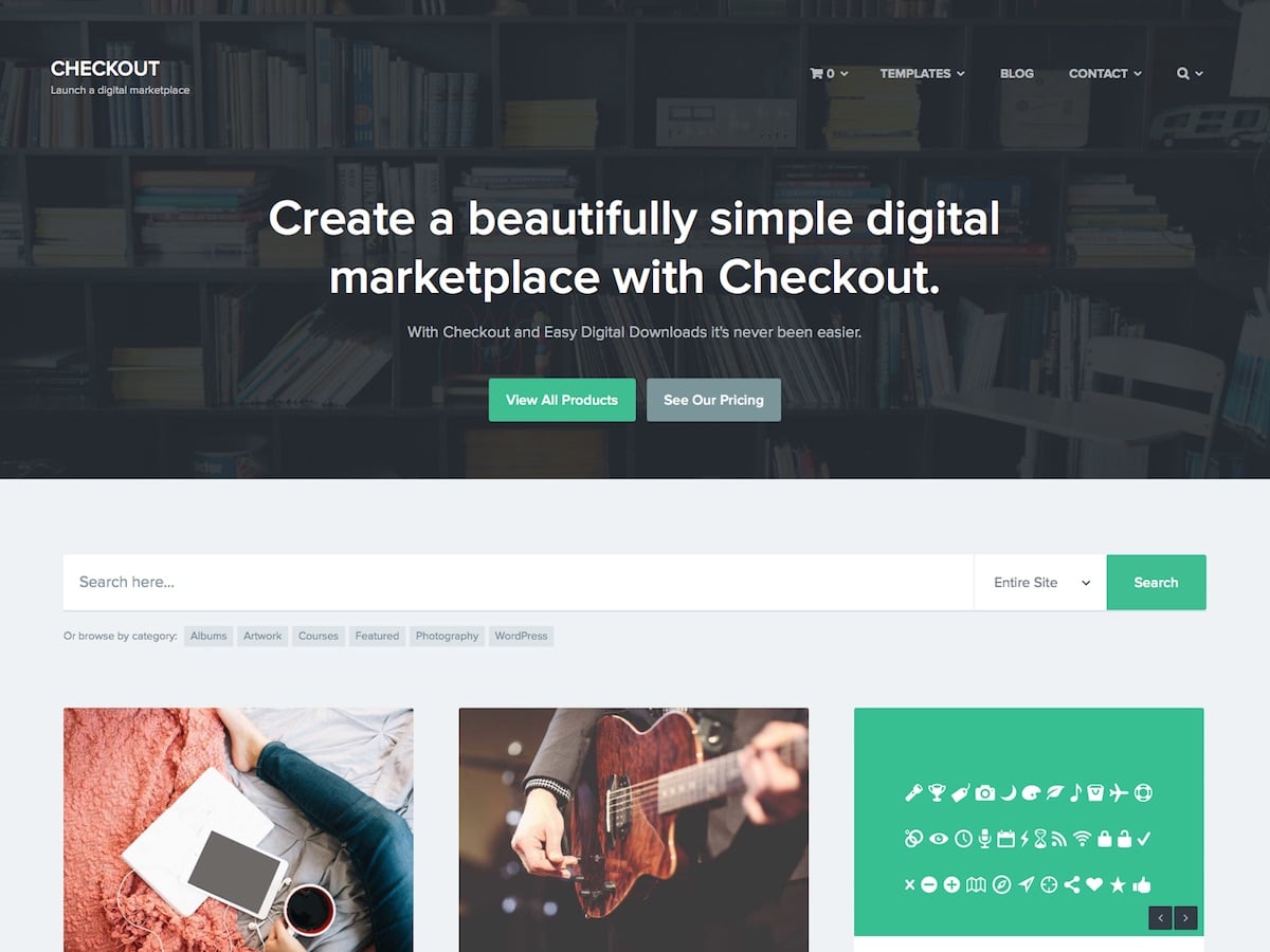 Checkout Digital Marketplace WordPress Theme | Themes Directory