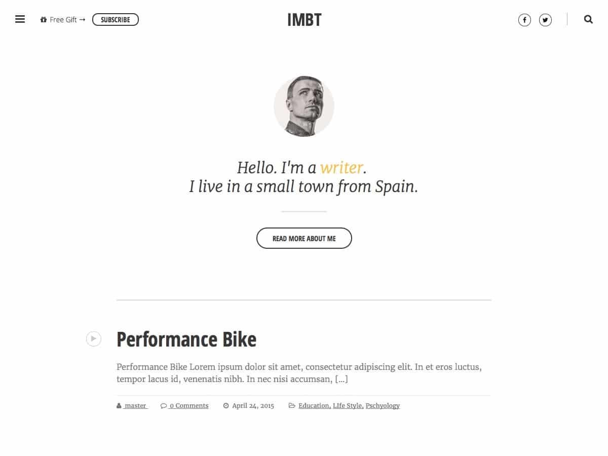 IMBT - Blog Marketing WordPress Theme | WordPress Themes Directory