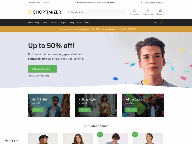 Shoptimizer | Fast eCommerce WordPress Theme for WooComerce