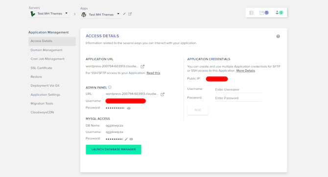 Cloudways WordPress Access