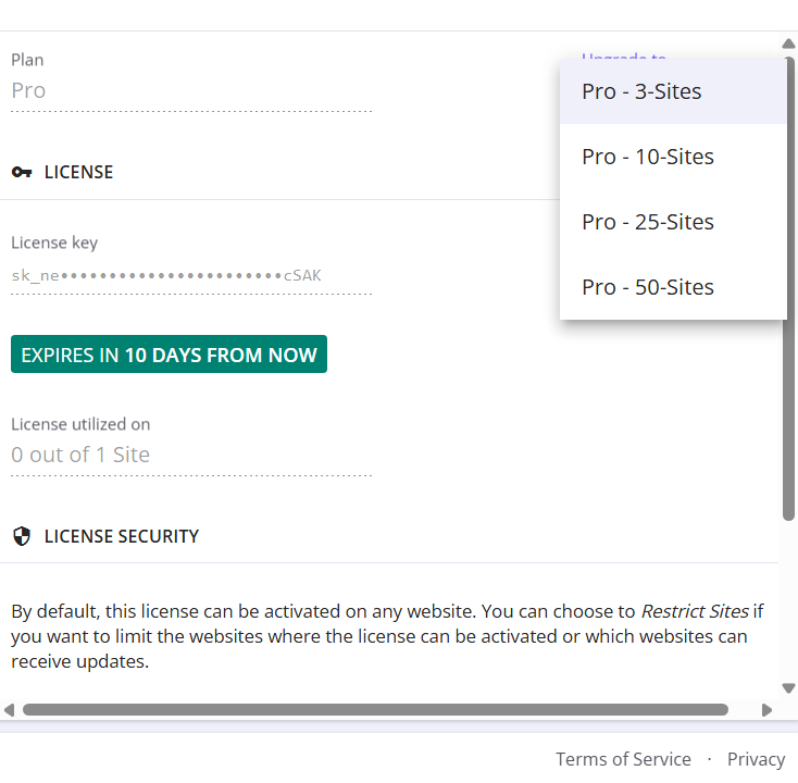 Subscription options