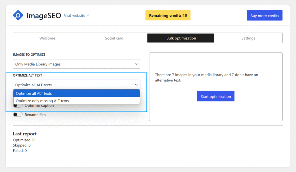 Alt text options