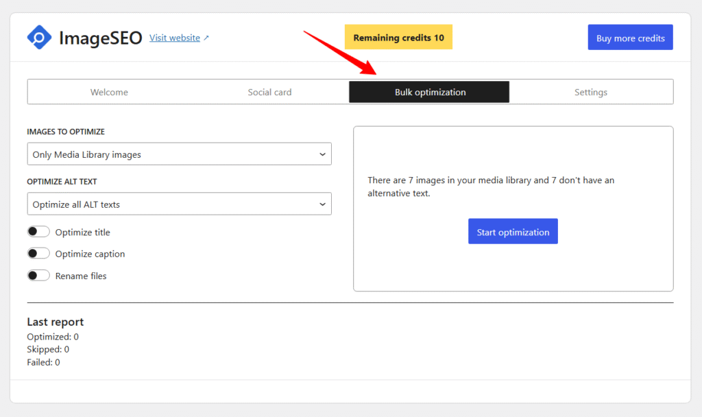 Bulk optimization