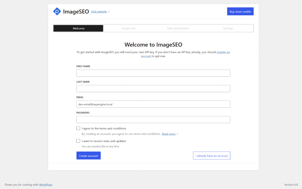Welcome image seo